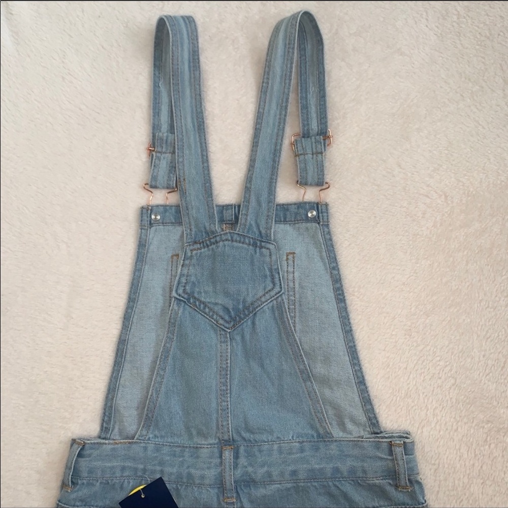 NWT Forever 21 Blue Denim Overall Dress Size SP - Picture 12 of 12